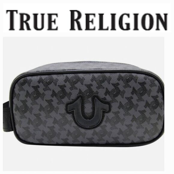 True Religion Coda Horseshoe Logo Dopp Bag - Picture 1 of 10
